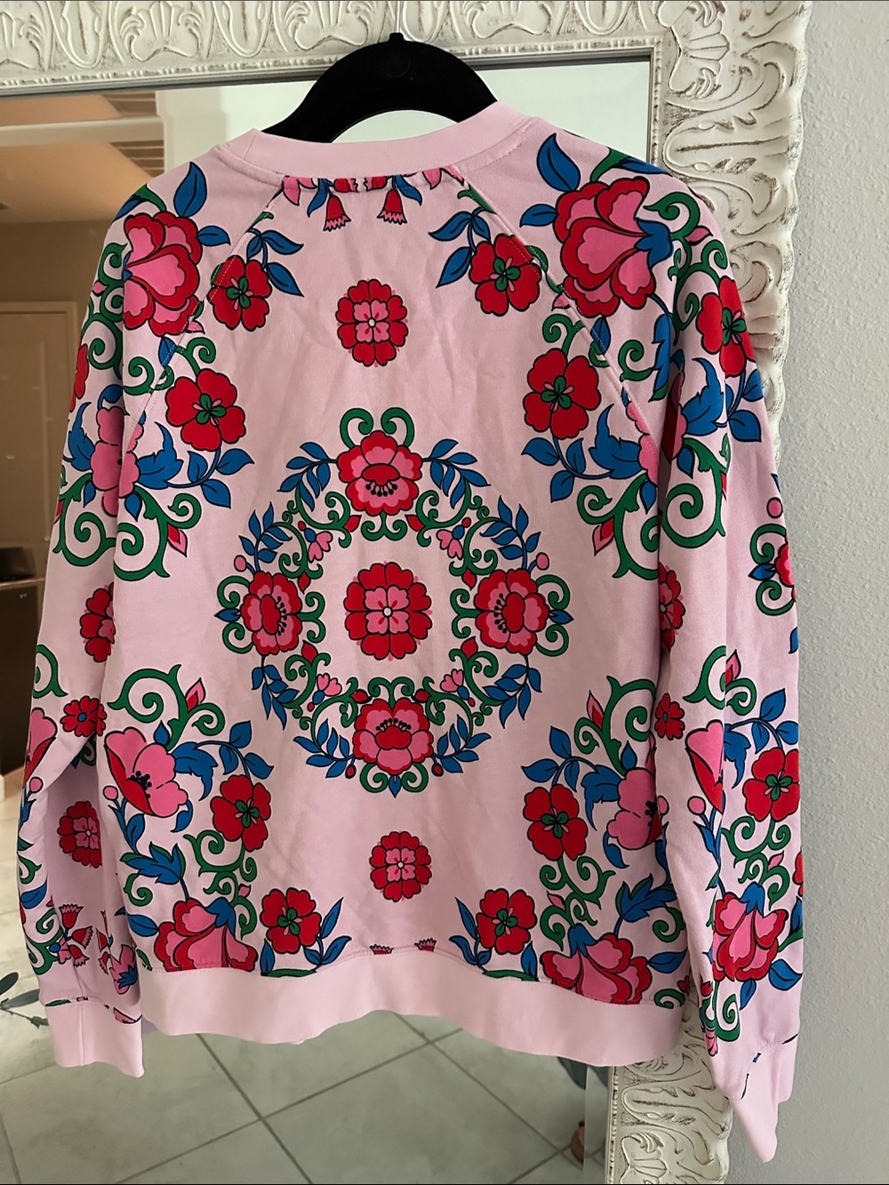 Boden Rosa Pink Floral Crewneck Sweatshirt - Picture 3 of 5